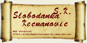 Slobodanka Kecmanović vizit kartica